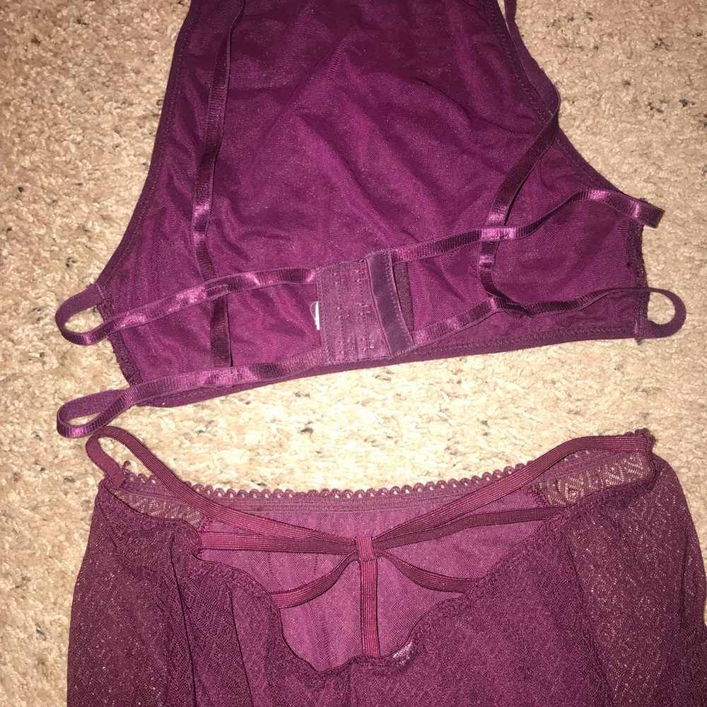 High Waist Lace Strappy bralette Sheer set